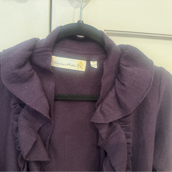 Purple Ruffled Cardigan - Picture 2 of 4